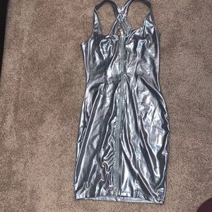 Silver Metallic Dress